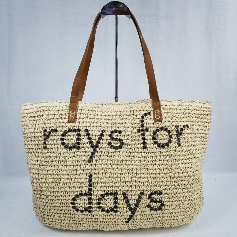 NWT Style & Co Rays,For Days Straw Tote